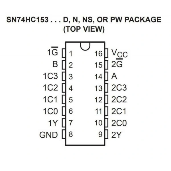 74HC153 SMD Entegre