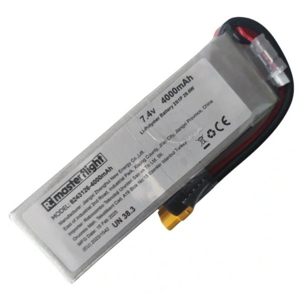 7.4V Li-po Pil - 4000mah 40C 2s Lityum Polymer Batarya
