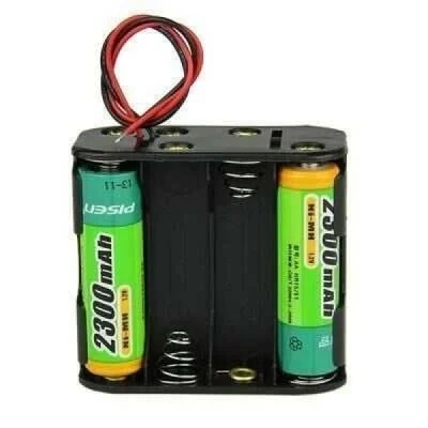 8li AA Pil Yuvası - Çift Taraflı