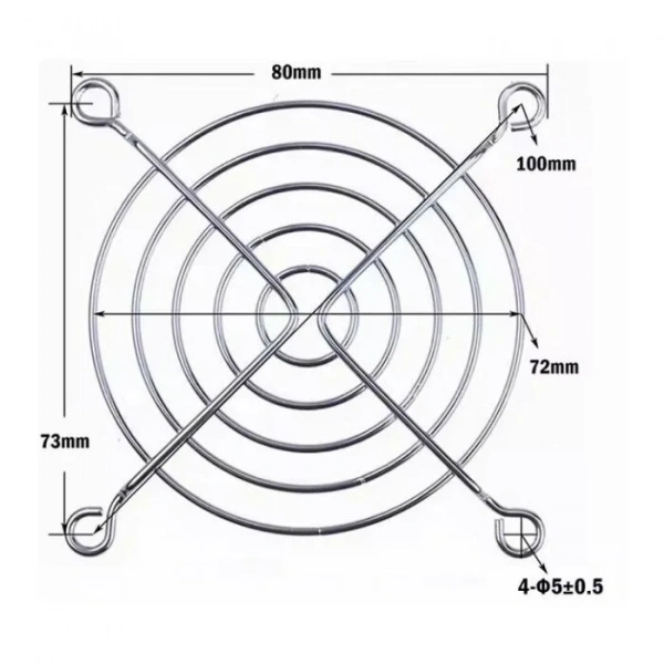 80x80mm Fan Koruma Teli