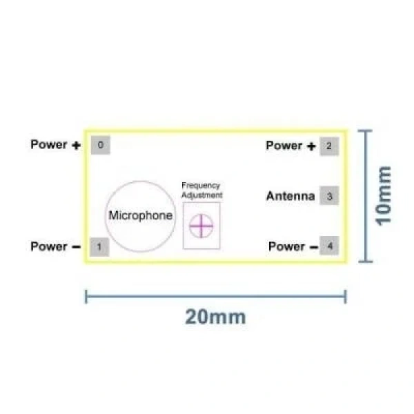 88-108MHz Mini Kablosuz FM Verici Modülü