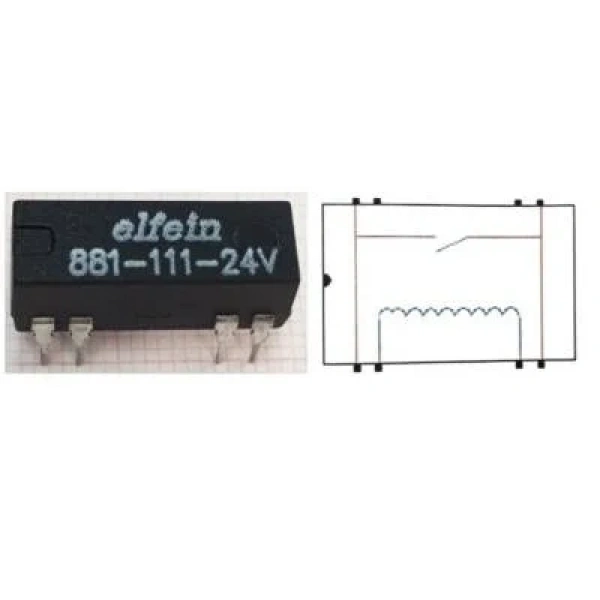 881-111 24V Reed Röle Tek Kontak N/O 24VDC 0.5A
