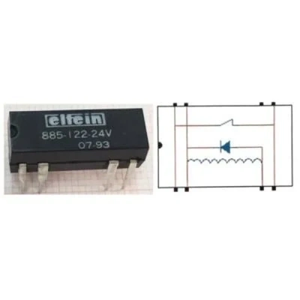 885-122-24V Reed Röle Tek Kontak N/C 24VDC 0.5A