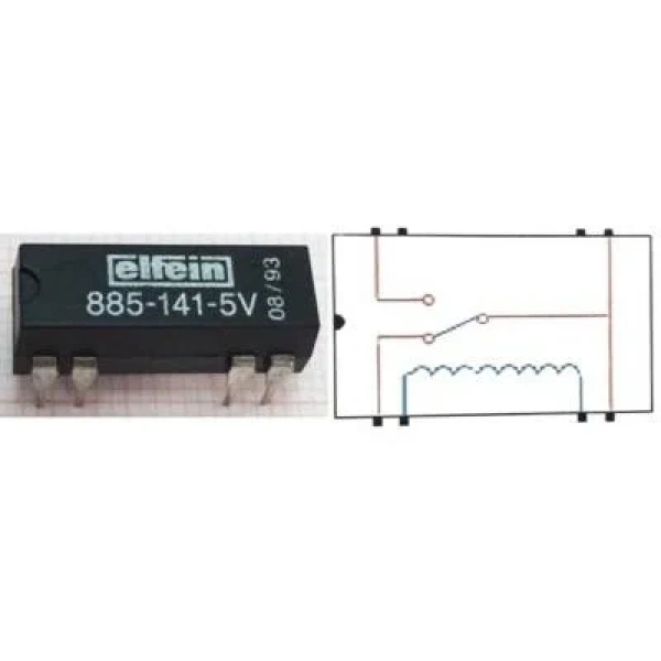 885-141-5V Reed Röle Tek Kontak C/O 5VDC 0.25A