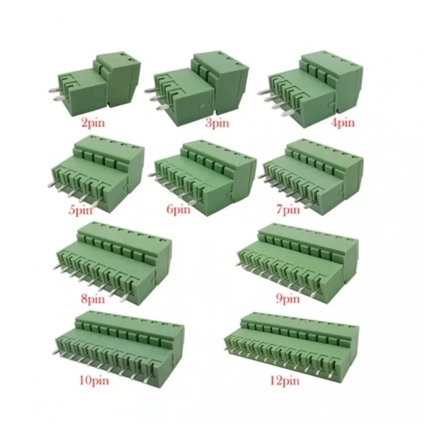 9 Pin 3.81mm Geçmeli 90C Takım Klemens