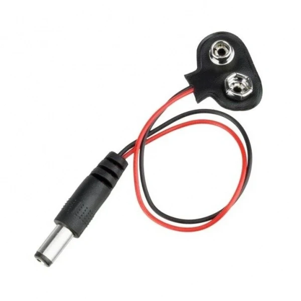 9V Jacklı Pil Soketi - T-Tip