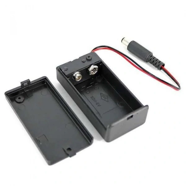 9V Pil Yuvası - Kutulu ve Anahtarlı