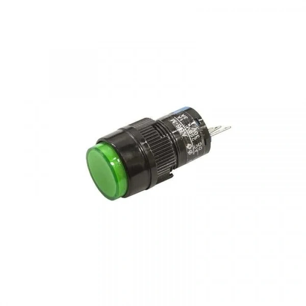 AB6-M 16mm 24V Yeşil Yaylı Buton
