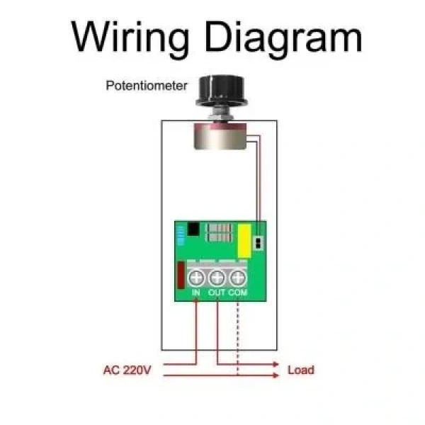 AC 220V 10000W Motor Dimmer Hız Kontrol Kartı