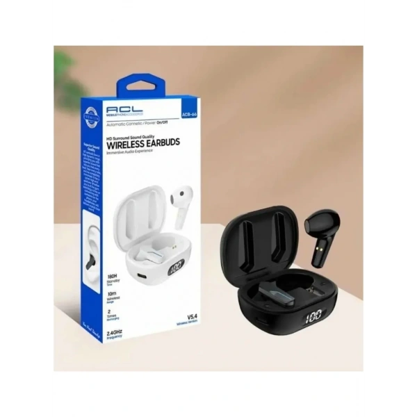 ACB-66 5.4 Versiyon 180 Saat Bekleme Süreli Wireless Kulakiçi Bluetooth Kulaklık