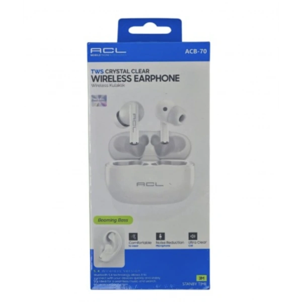 ACB-70 V5.4 3 Ay Bekleme Süreli Kablosuz Kulak İçi Bluetooth Kulaklık