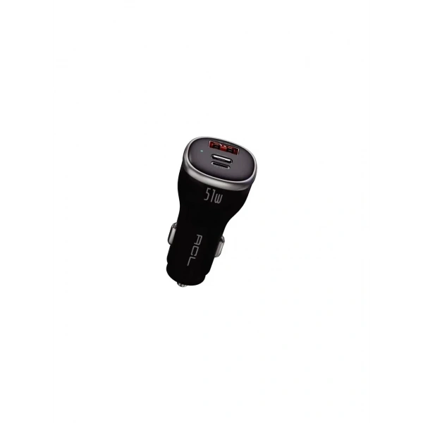 ACL AC-105 PD 6A 51 W Dual Port 1×USB-A 1×USB-C ve Lightning Çıkışlı Araç İçi Şarj Aleti
