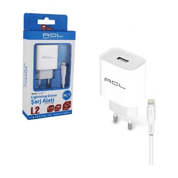 ACL L2 2.1A 10 Watt 1xUSB 1mt Lightning Hızlı Şarj Aleti
