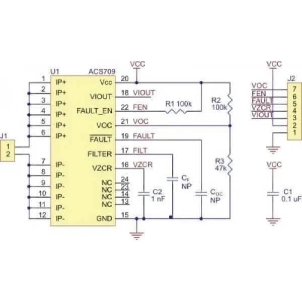 ACS709 Akım Sensörü -75A / +75A