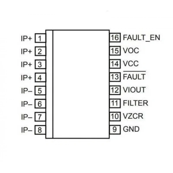 ACS710 25A SOIC-16 Smd Akım Sensörü Entegresi