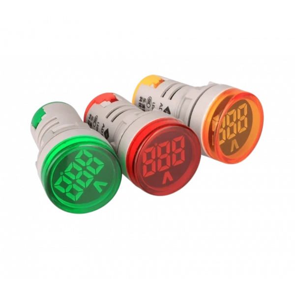 AD22-22V 22mm Dijital Voltmetre 20-500V AC Sarı
