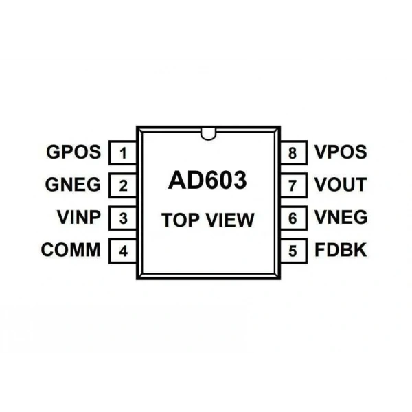 AD603ARZ SOIC-8 Smd Op-Amp Entegresi
