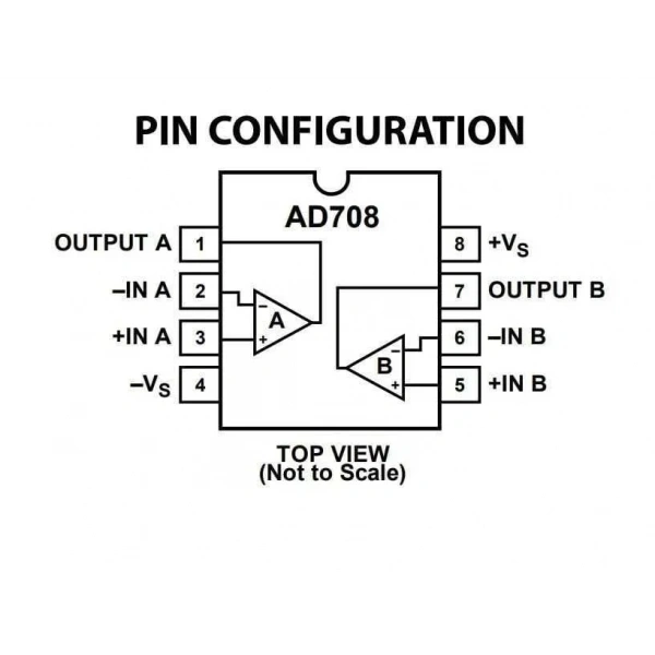 AD708JNZ DIP-8 30uV 4.5mA OpAmp Entegresi