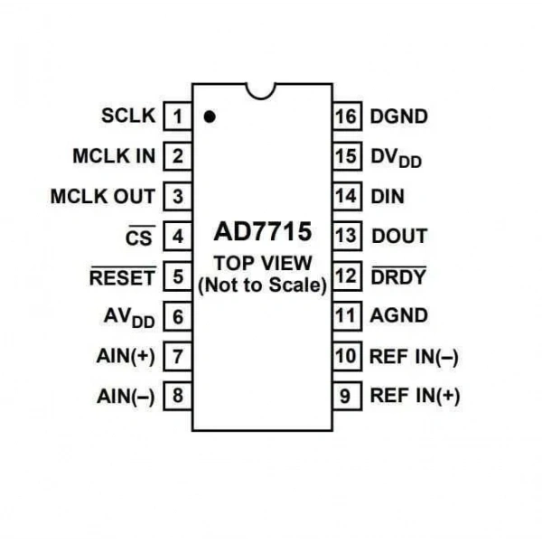 AD7715ANZ DIP-16 Analog Dijital Çevirici Entegresi