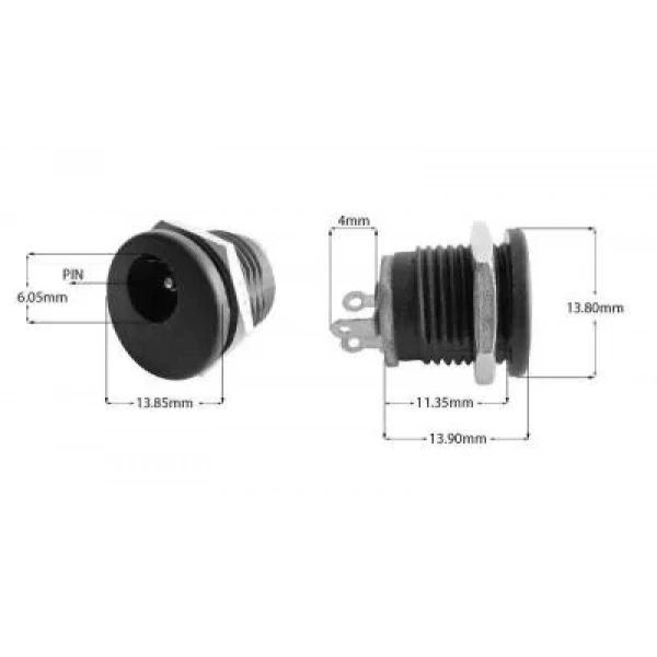 Adaptör Fişi Şase Yuvarlak 2.5mm