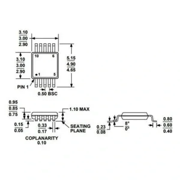 ADG884BRMZ MSOP-10 Smd Switch Entegresi