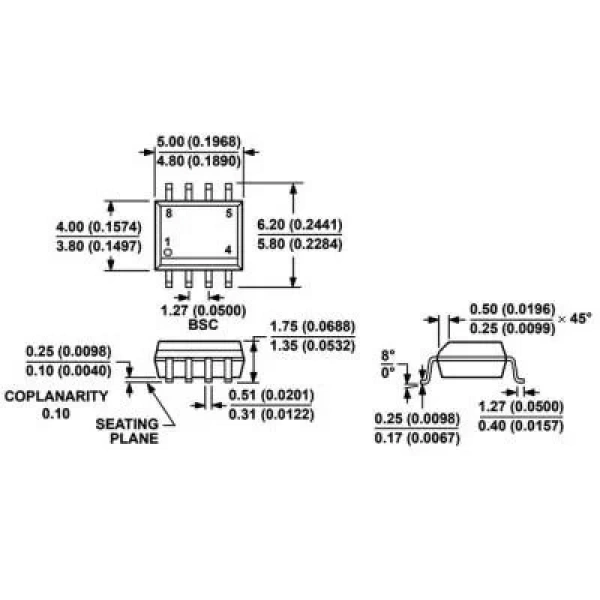 ADUM1201ARZ-RL7 SOIC-8 2 Kanal İzolatör Entegresi