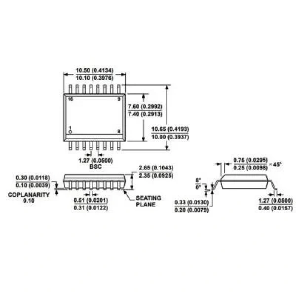 ADUM1311ARWZ-RL SOIC-16 3 Kanal İzolatör Entegresi
