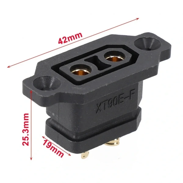 Amass XT90E-F Panel Tipi Dişi Konnektör - XT90