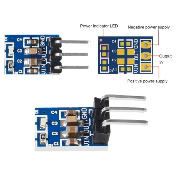 AMS1117 5V to 3.3V Step-Down Güç Kaynağı Modülü