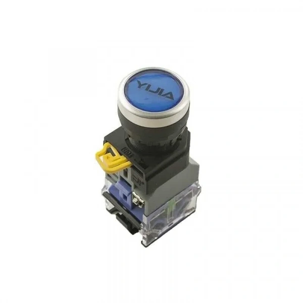 Anlık Push Buton 6V Mavi Işıklı YJ139-LA38