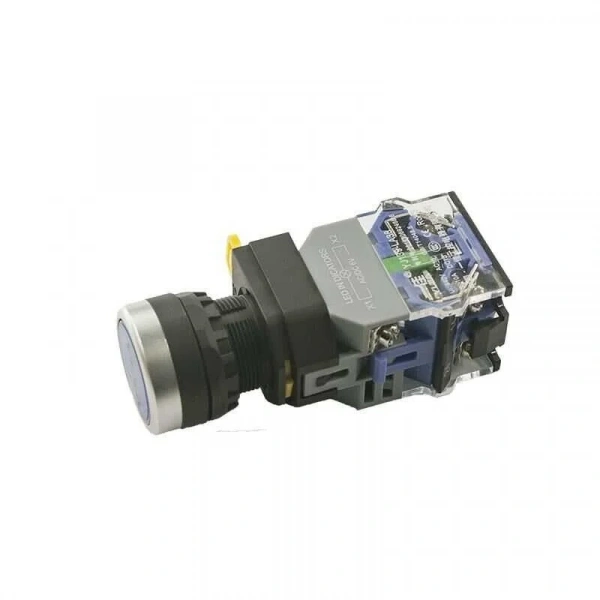 Anlık Push Buton 6V Mavi Işıklı YJ139-LA38