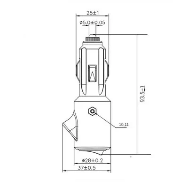 Araç Çakmak Soketi Kırmızı Işıklı Switch - 15A Sigortalı