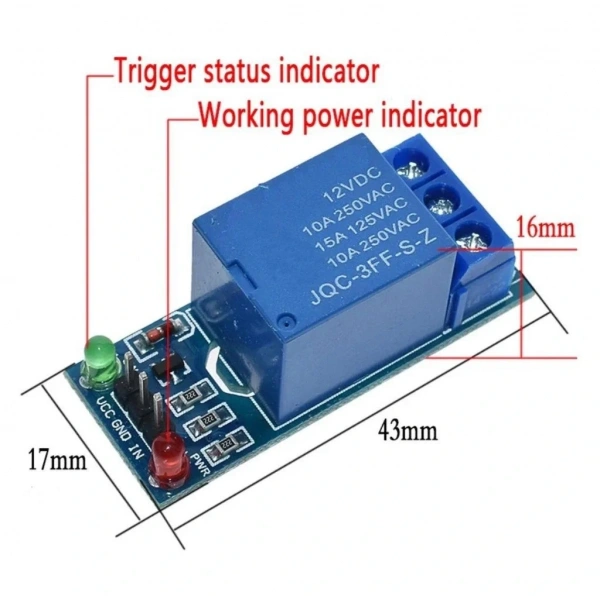 Arduino 12V 1 Kanal Röle Kartı