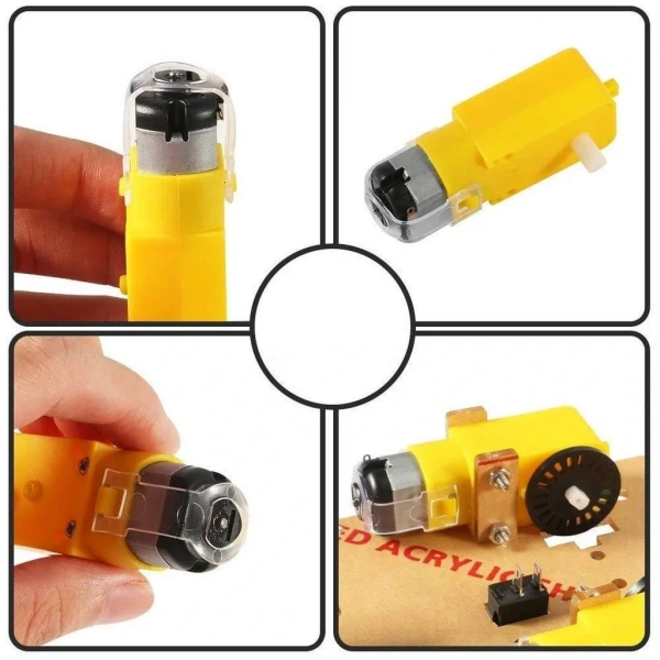 Arduino 6V 250RPM Redüktörlü Araba Motoru