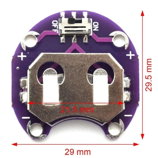 Arduino LilyPad CR2032 Pil Modülü