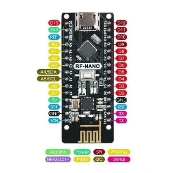 Arduino RF-NANO NRF24L01 Wireless Modül - Yeni Versiyon