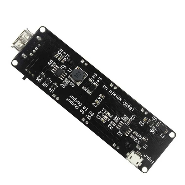 Arduino ve WEMOS ESP32 için Mikro USBli Lityum Batarya Şarj Shieldi V3