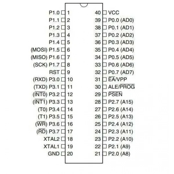 AT89S51-24P DIP-40 24MHz Mikrodenetleyici