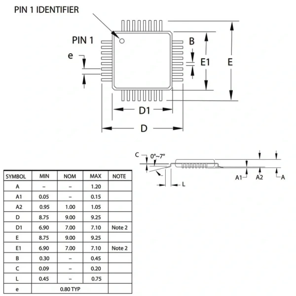 ATMEGA168PA-AU SMD 8-Bit 20MHz Mikrodenetleyici TQFP-32