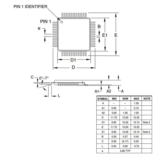 ATMEGA16A-AU SMD 8-Bit 16Mhz TQFP-44