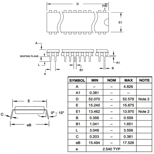 ATMEGA16A-PU 8-Bit 16MHz Mikrodenetleyici DIP-40