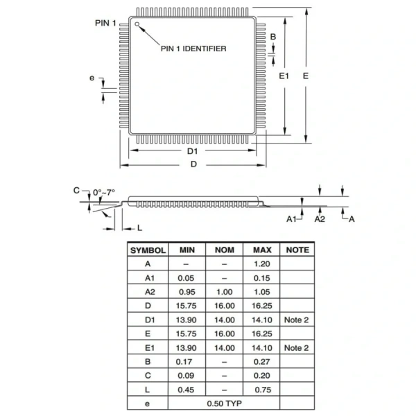 ATMEGA2560-16AU SMD 8-Bit 16MHz TQFP-100