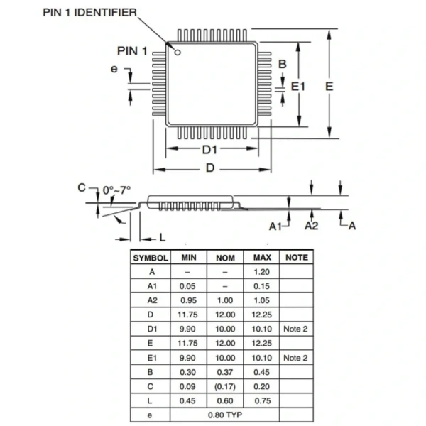 ATMEGA32A-AU SMD 8-Bit 16Mhz TQFP-44
