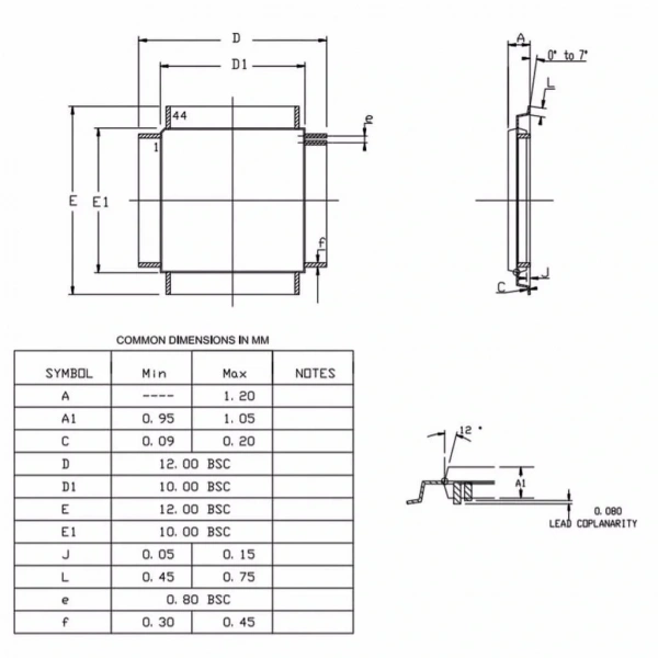 ATMEGA32U4-AU SMD TQFP-44 8-Bit 16Mhz Mikrodenetleyici