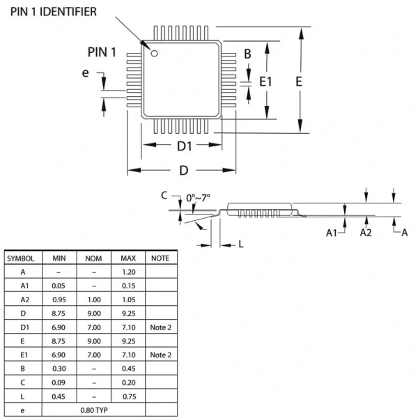 ATMEGA88PA-AU SMD 8-Bit 20MHz TQFP-32