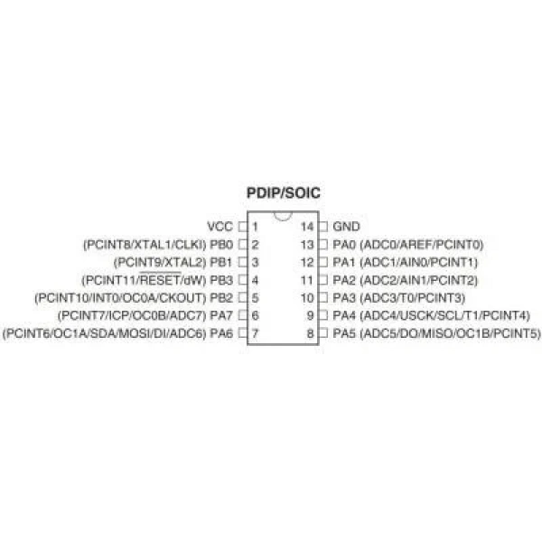 ATTINY24A-PU DIP-14 20MHz Mikrodenetleyici
