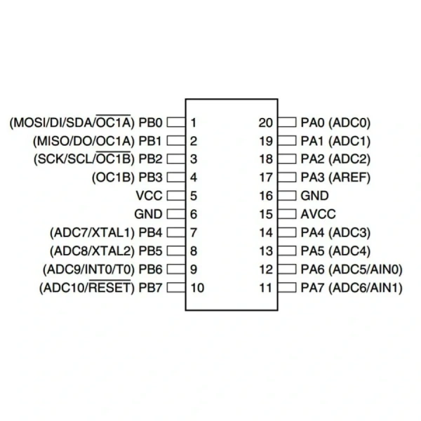 ATtiny26L-8PU 8-Bit 8MHz Mikrodenetleyici PDIP-20