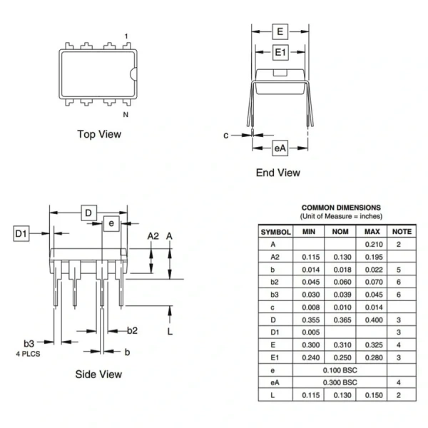 ATtiny45-20PU 8-Bit 20MHz Mikrodenetleyici DIP-8