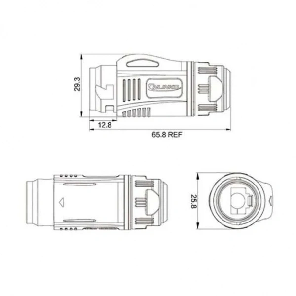 BD-24-C/RJ45/015/PE-42-001A Su Geçirmez Ethernet Konnektörü - Erkek