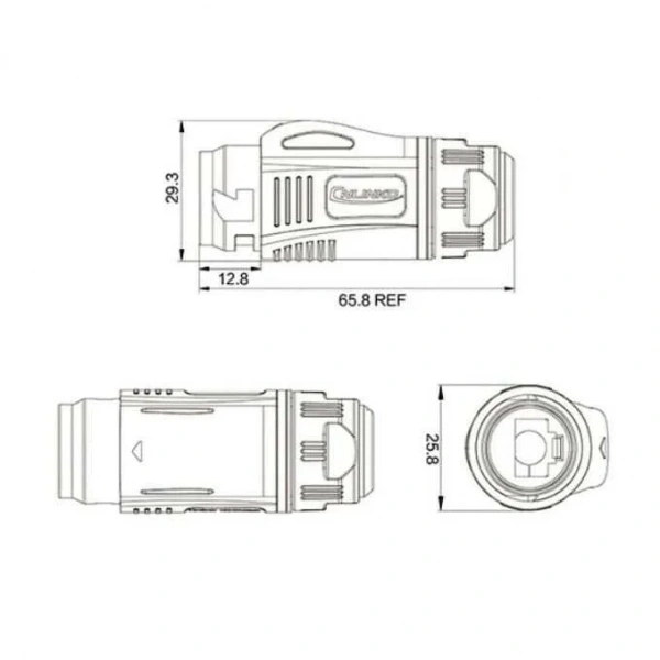 BD-24-C/RJ45/015/PE-43-001A Su Geçirmez Ethernet Konnektörü - Erkek